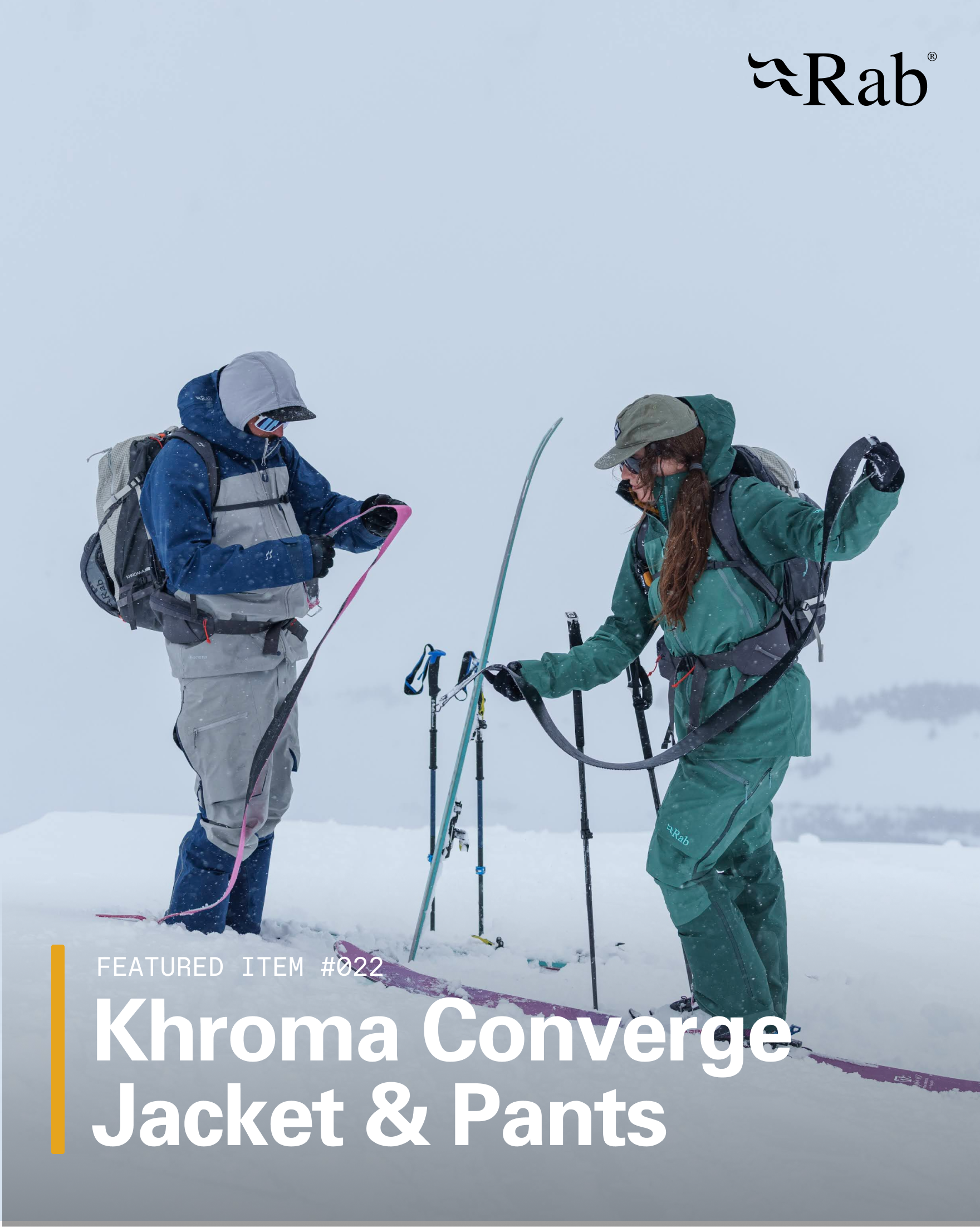 注目アイテム紹介【2025秋冬】 #022 Khroma Converge Jacket & Pants – Rab 注目アイテム紹介【2025秋冬】 #022 Khroma Converge Jacket & Pants – Rab