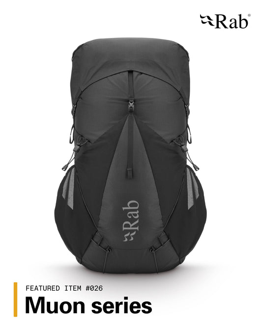 注目アイテム紹介【2026春夏】 #026 Muon (New Color) この春新色が登場。軽さも機能も妥協しないハイカーのためのテクニカル軽量バックパック